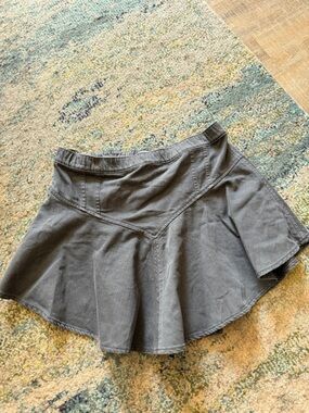 aerie Gray Flared Mini Skirt